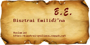 Bisztrai Emiliána névjegykártya